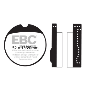 EBC Plaquette de frein de route V-Pad semi-métallique