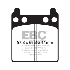 EBC Plaquettes de frein de route V-Pad semi-métallique EBC