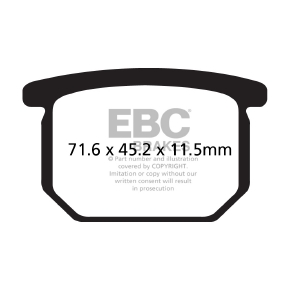 EBC Plaquette de frein de route V-Pad semi-métallique